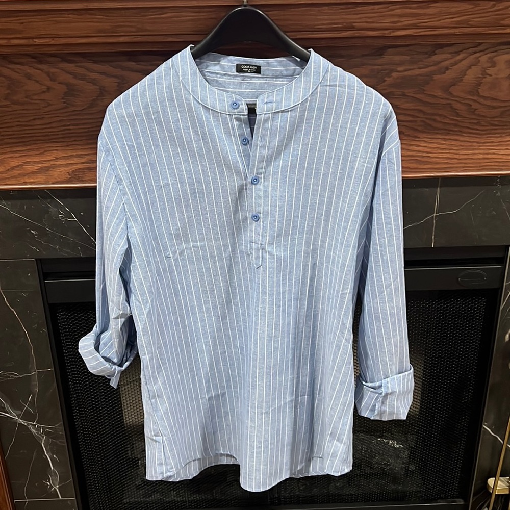 Blue/White Button down